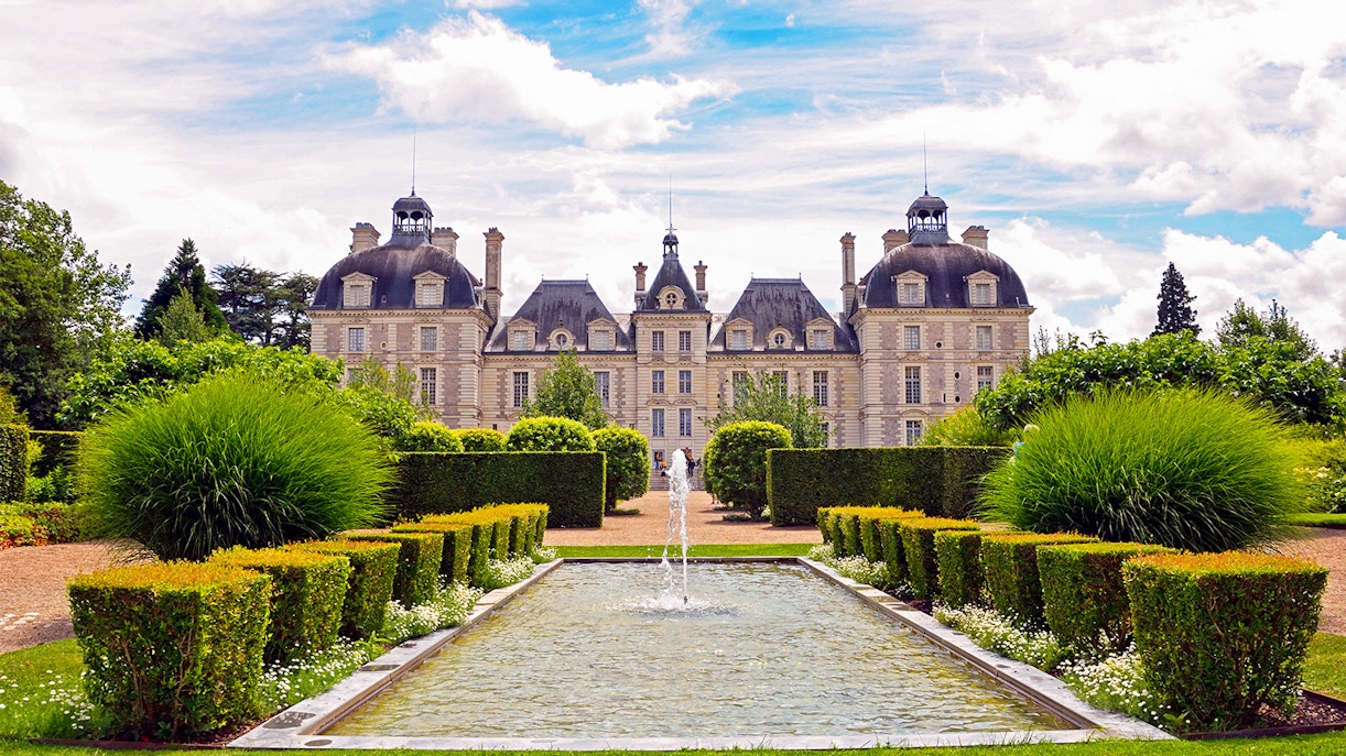 Paysage de la campagne tourangelle et vignobles du Val de Loire